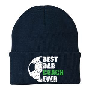 Best Soccer Dad Coach Ever Retro Father Soccer Coach Dad Knit Cap Winter Beanie