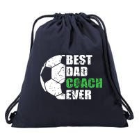 Best Soccer Dad Coach Ever Retro Father Soccer Coach Dad Drawstring Bag