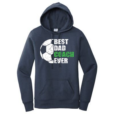 Best Soccer Dad Coach Ever Retro Father Soccer Coach Dad Women's Pullover Hoodie
