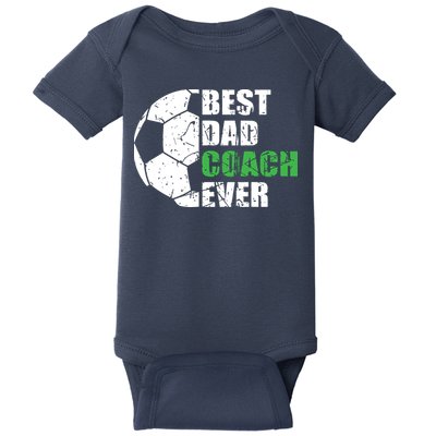 Best Soccer Dad Coach Ever Retro Father Soccer Coach Dad Baby Bodysuit