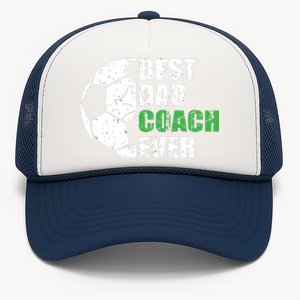 Best Soccer Dad Coach Ever Retro Father Soccer Coach Dad Trucker Hat