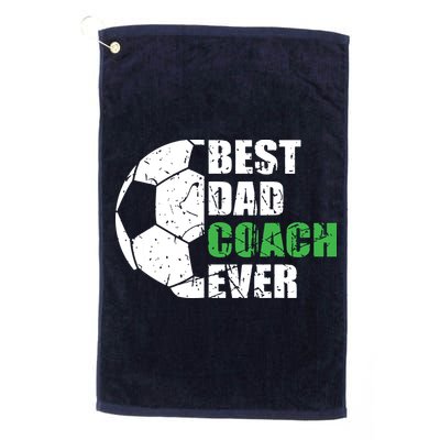 Best Soccer Dad Coach Ever Retro Father Soccer Coach Dad Golf Towel