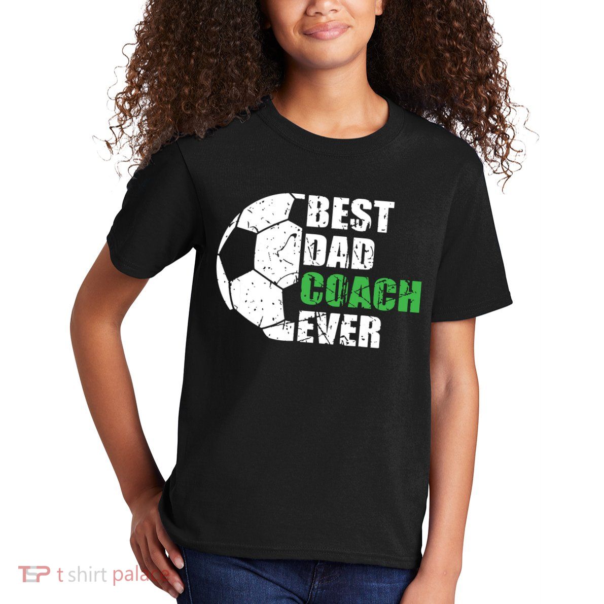Best Soccer Dad Coach Ever Retro Father Soccer Coach Dad Kids T-Shirt