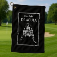 Bram StokerS Dracula 1897 Original Book Cover Golf Towel