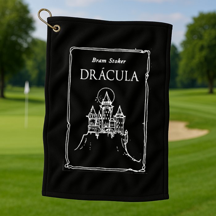 Bram StokerS Dracula 1897 Original Book Cover Golf Towel