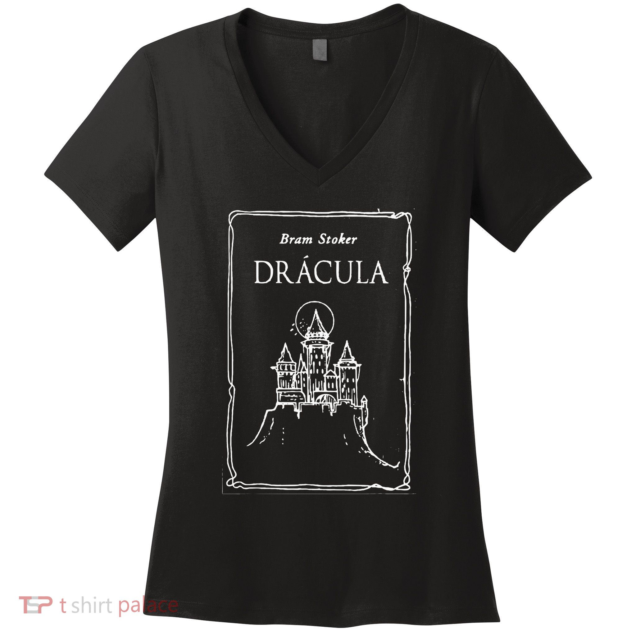Bram StokerS Dracula 1897 Original Book Cover Women's V-Neck T-Shirt