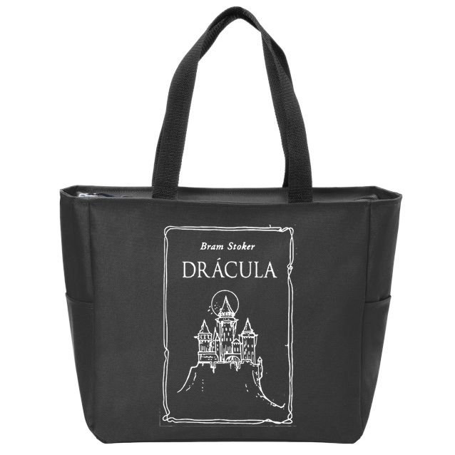 Bram StokerS Dracula 1897 Original Book Cover Zip Tote Bag