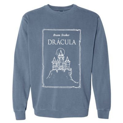 Bram StokerS Dracula 1897 Original Book Cover Garment-Dyed Sweatshirt