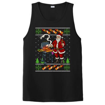 Bbq Santa Dad Gift Kebobs Grill Food Ugly Christmas PosiCharge Competitor Tank