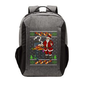 Bbq Santa Dad Gift Kebobs Grill Food Ugly Christmas Vector Backpack