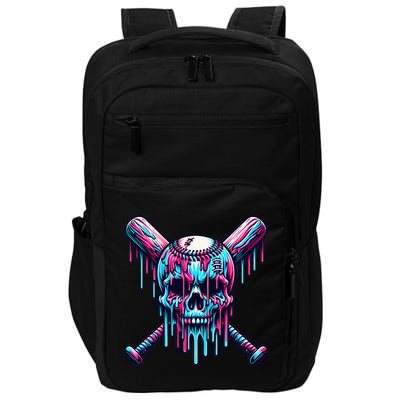 Baseball Skull Drip Baseball Drip Baseball Ice Cream Drip Impact Tech Backpack