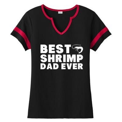 Best Shrimp Dad Ever Gift Vintage Style Gift Ladies Halftime Notch Neck Tee