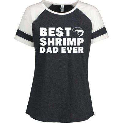 Best Shrimp Dad Ever Gift Vintage Style Gift Enza Ladies Jersey Colorblock Tee