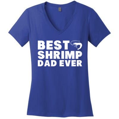 Best Shrimp Dad Ever Gift Vintage Style Gift Women's V-Neck T-Shirt