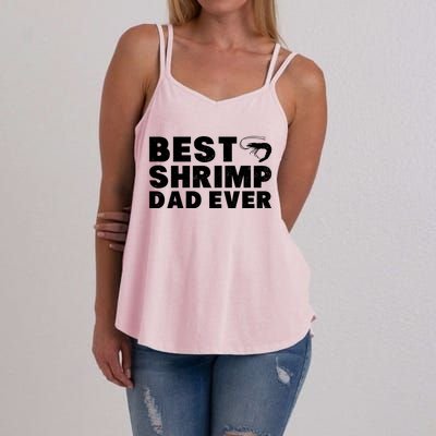 Best Shrimp Dad Ever Gift Vintage Style Gift Women's Strappy Tank