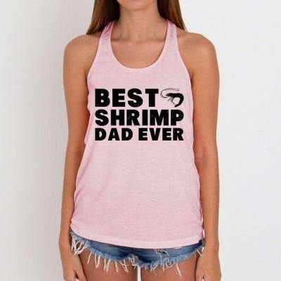 Best Shrimp Dad Ever Gift Vintage Style Gift Women's Knotted Racerback Tank