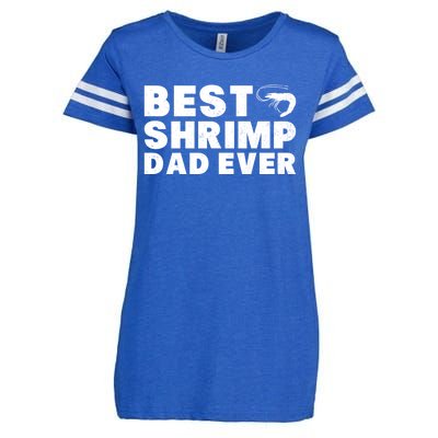 Best Shrimp Dad Ever Gift Vintage Style Gift Enza Ladies Jersey Football T-Shirt