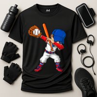 Baseballer Sports Dabbing Baseball Player Dad Gift Cooling Performance Crew T-Shirt