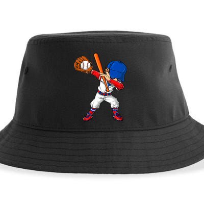 Baseballer Sports Dabbing Baseball Player Dad Gift Sustainable Bucket Hat