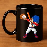 Baseballer Sports Dabbing Baseball Player Dad Gift 11oz C Handle Ceramic Mug