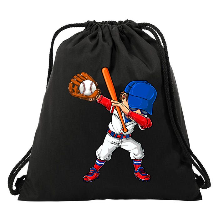Baseballer Sports Dabbing Baseball Player Dad Gift Drawstring Bag