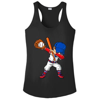 Baseballer Sports Dabbing Baseball Player Dad Gift Ladies PosiCharge Competitor Racerback Tank