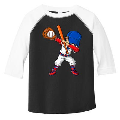 Baseballer Sports Dabbing Baseball Player Dad Gift Toddler Fine Jersey T-Shirt