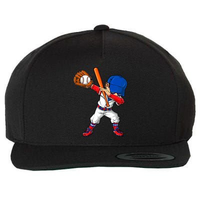 Baseballer Sports Dabbing Baseball Player Dad Gift Wool Snapback Cap