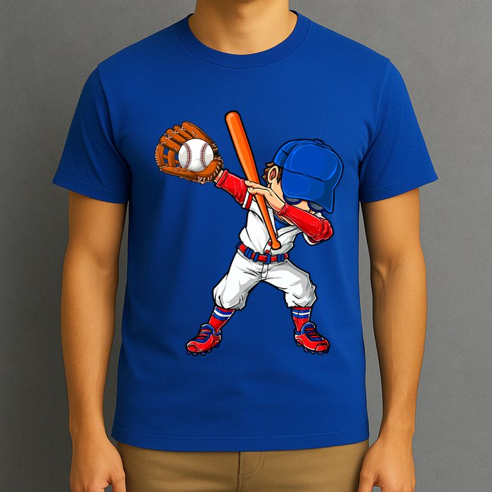 Baseballer Sports Dabbing Baseball Player Dad Gift T-Shirt