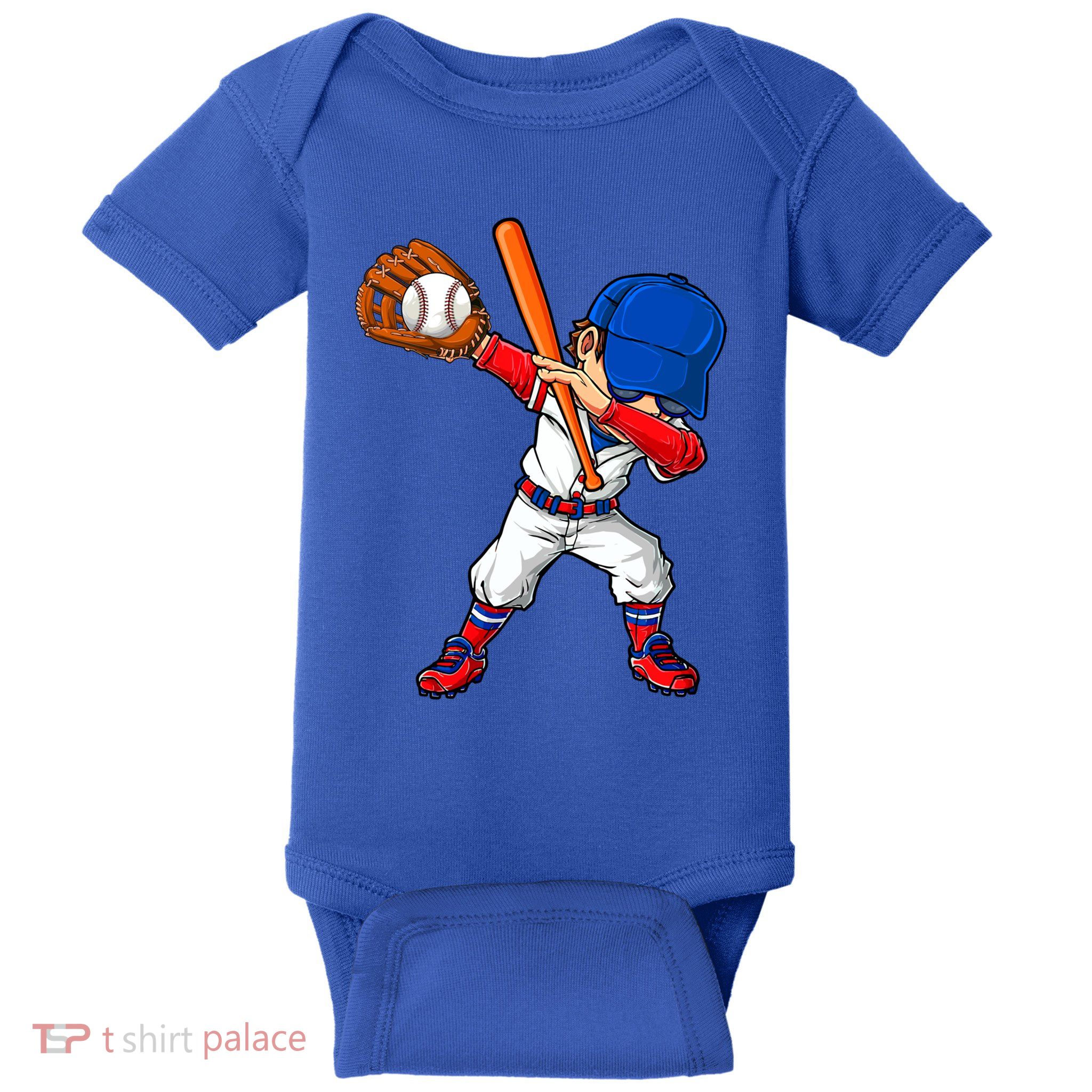 Baseballer Sports Dabbing Baseball Player Dad Gift Baby Bodysuit