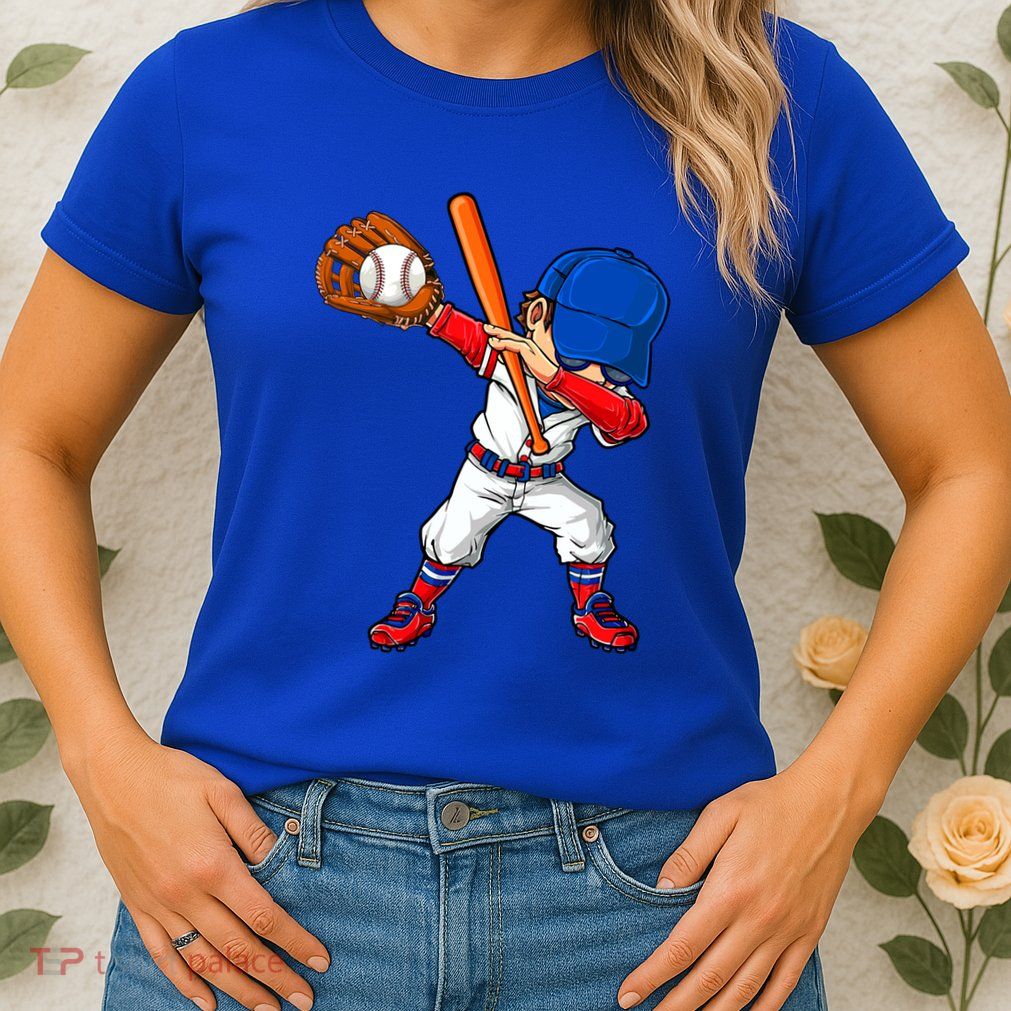 Baseballer Sports Dabbing Baseball Player Dad Gift Womens T-Shirt