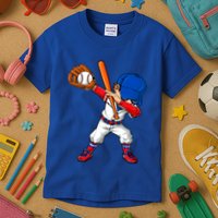 Baseballer Sports Dabbing Baseball Player Dad Gift Kids T-Shirt