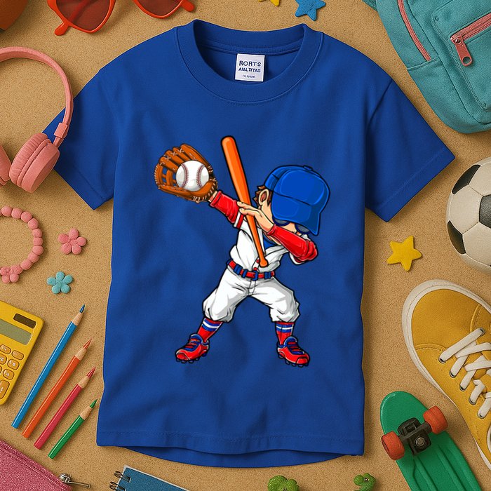 Baseballer Sports Dabbing Baseball Player Dad Gift Kids T-Shirt