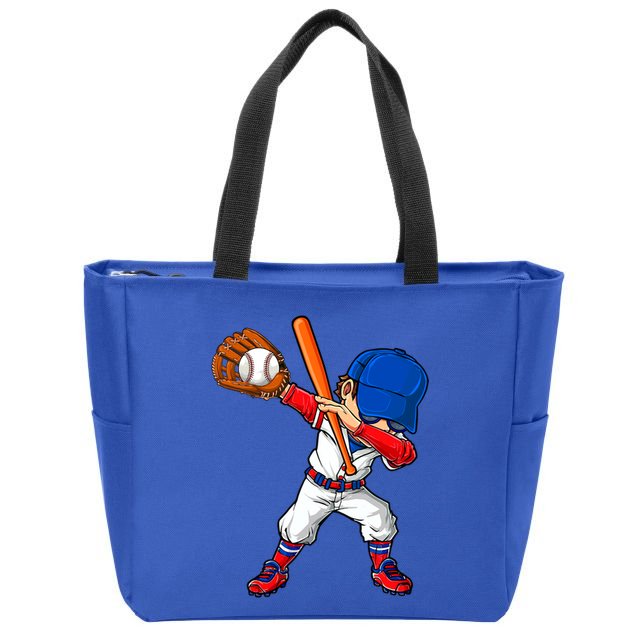 Baseballer Sports Dabbing Baseball Player Dad Gift Zip Tote Bag