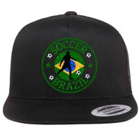 Brazil Soccer Design Flatbill Hat