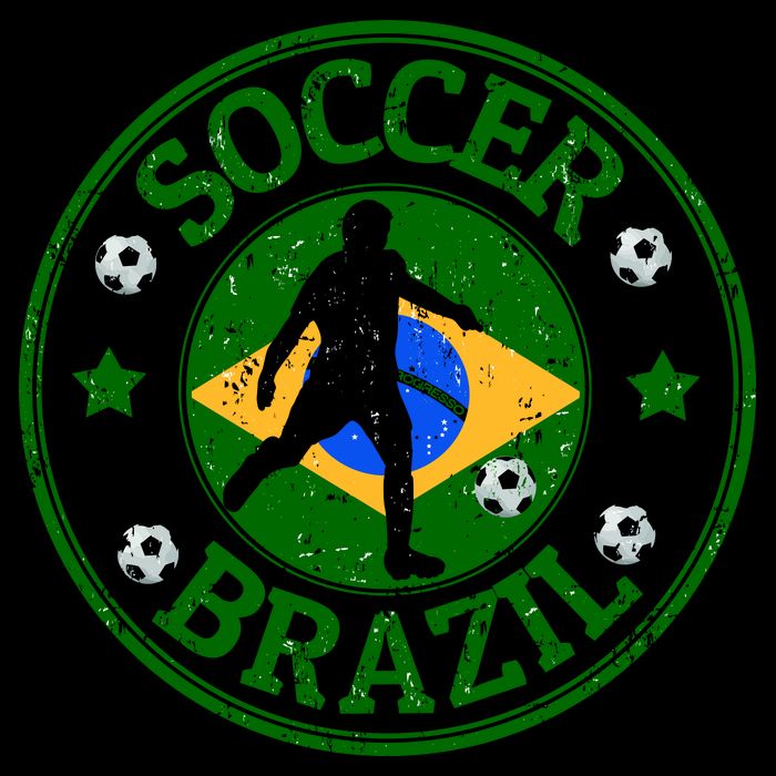 Brazil Soccer Design Flatbill Hat