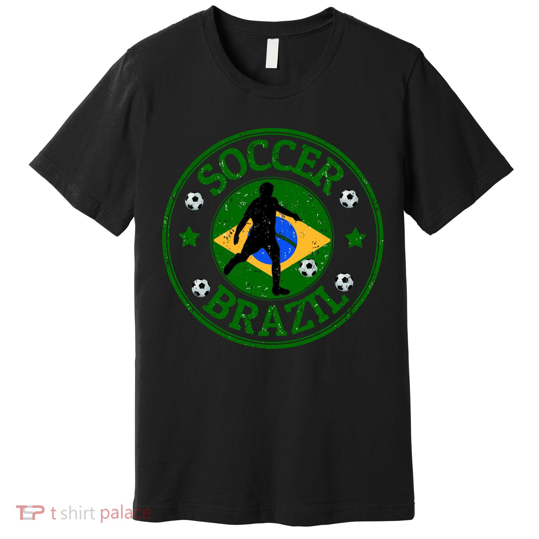 Brazil Soccer Design Premium T-Shirt