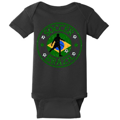 Brazil Soccer Design Baby Bodysuit