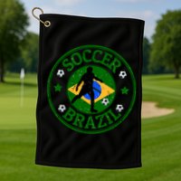 Brazil Soccer Design Golf Towel