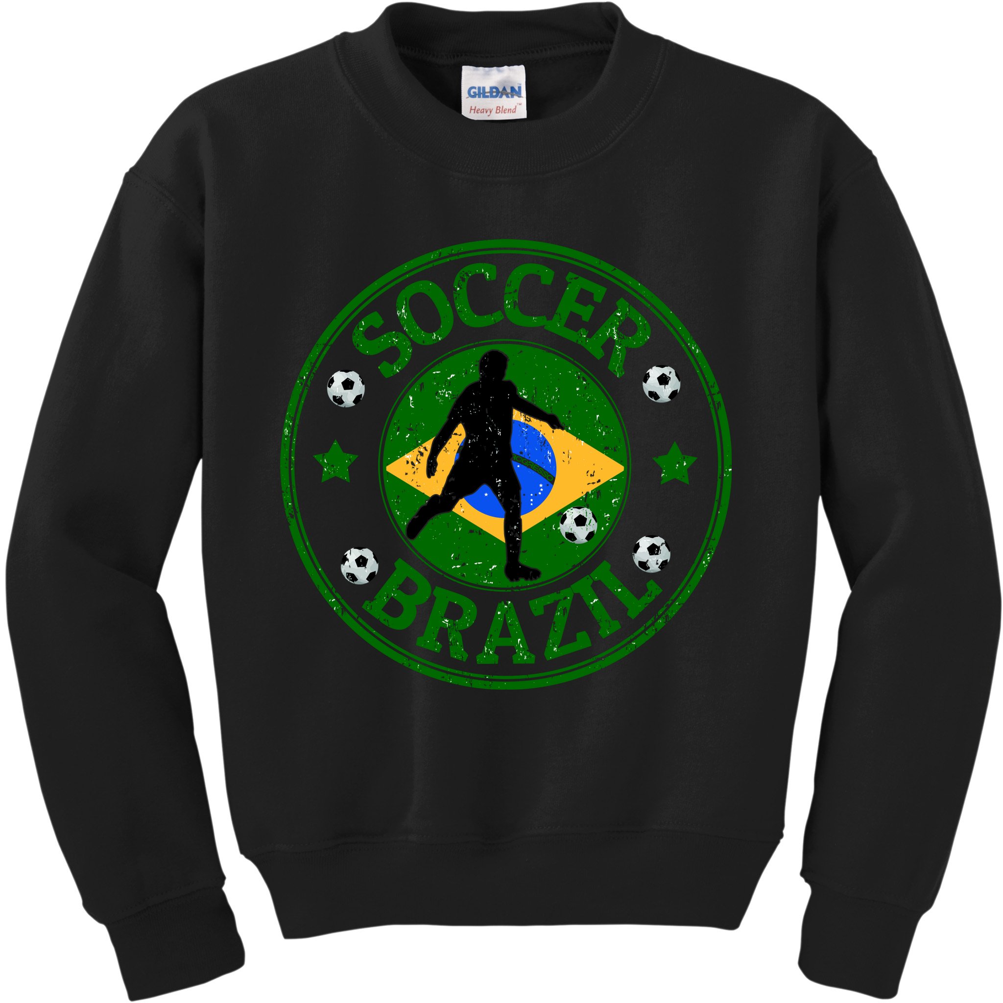 Brazil Soccer Design Kids Sweatshirt
