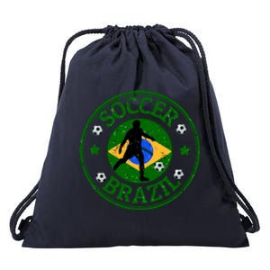 Brazil Soccer Design Drawstring Bag