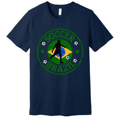 Brazil Soccer Design Premium T-Shirt