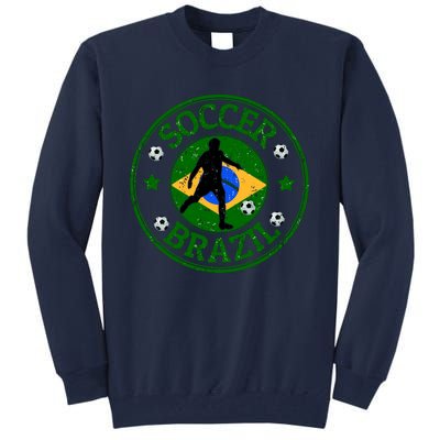 Brazil Soccer Design Tall Sweatshirt