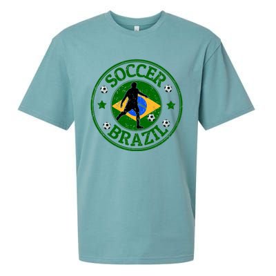 Brazil Soccer Design Sueded Cloud Jersey T-Shirt