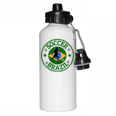 Brazil Soccer Design Aluminum Water Bottle 