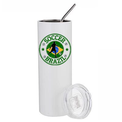 Brazil Soccer Design Stainless Steel Tumbler