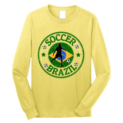 Brazil Soccer Design Long Sleeve Shirt