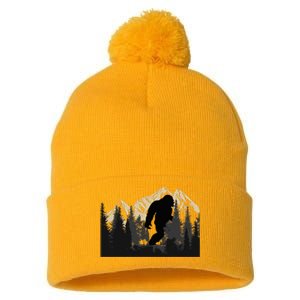 Bigfoot Sasquatch Design Trip Hiking Lovers Pom Pom 12in Knit Beanie