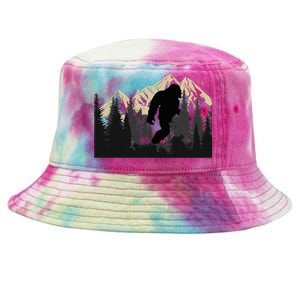 Bigfoot Sasquatch Design Trip Hiking Lovers Tie-Dyed Bucket Hat