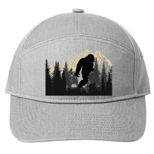 Bigfoot Sasquatch Design Trip Hiking Lovers 7-Panel Snapback Hat